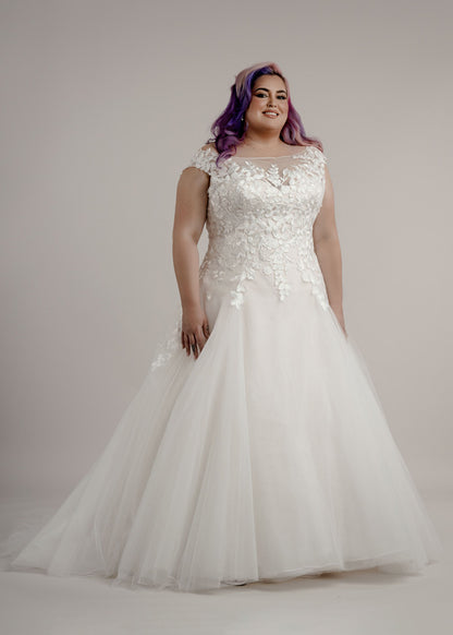 Alina plus size Lace gown.