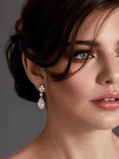 Aria wedding dress earrings