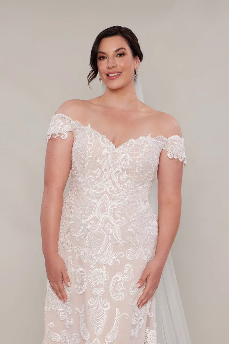 Aspen lace bodice with off the shoulder straps