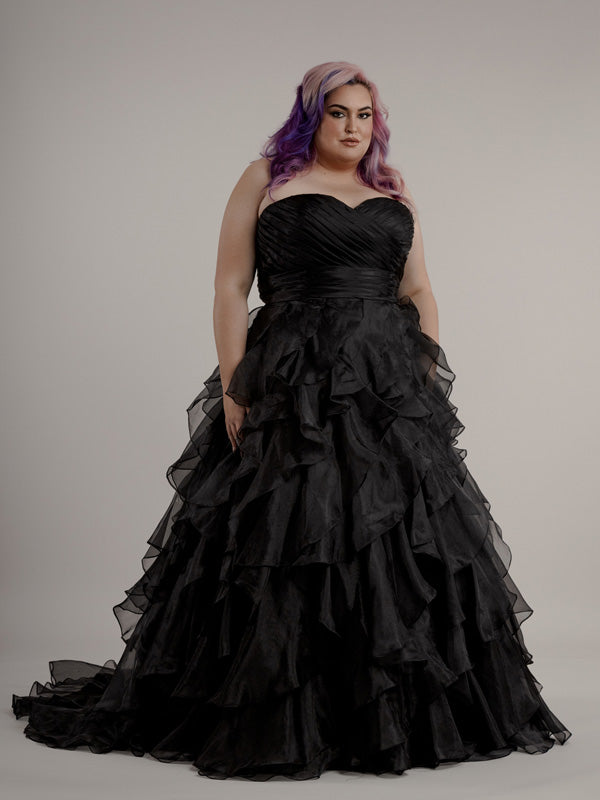 Black plus size wedding dresses