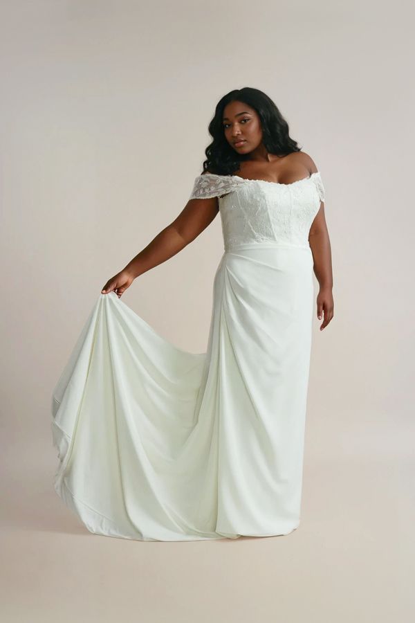 plus size elegant wedding dress Renee