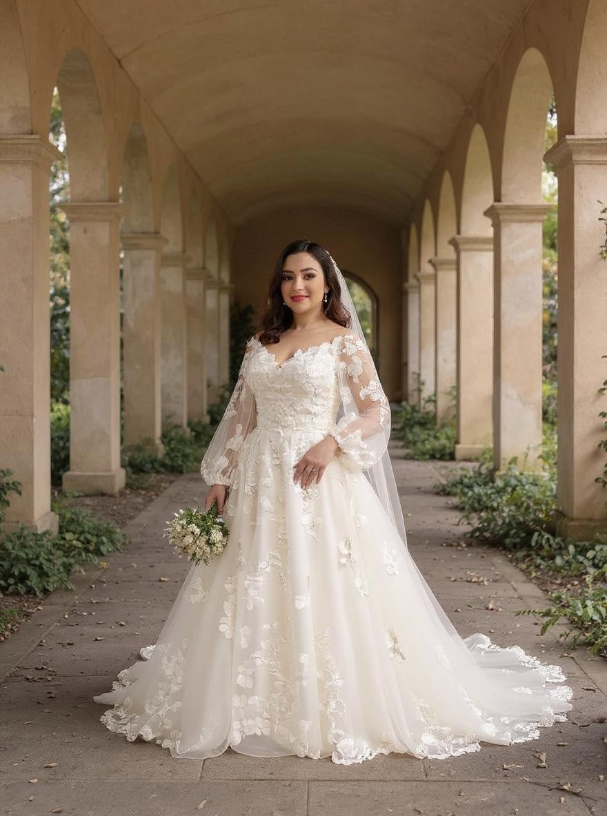ivory wedding dresses in plus sizes