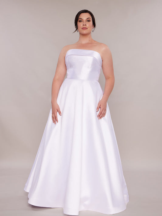 Plus size deb dresses in Satin