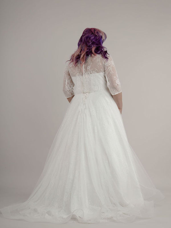 Angelina Gown with matching Lace Jacket