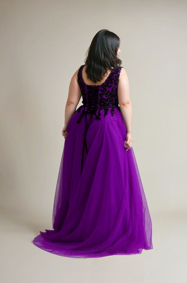 Purple wedding dress