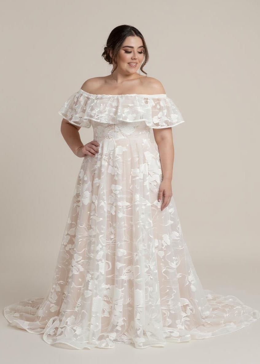 boho coloured wedding dress