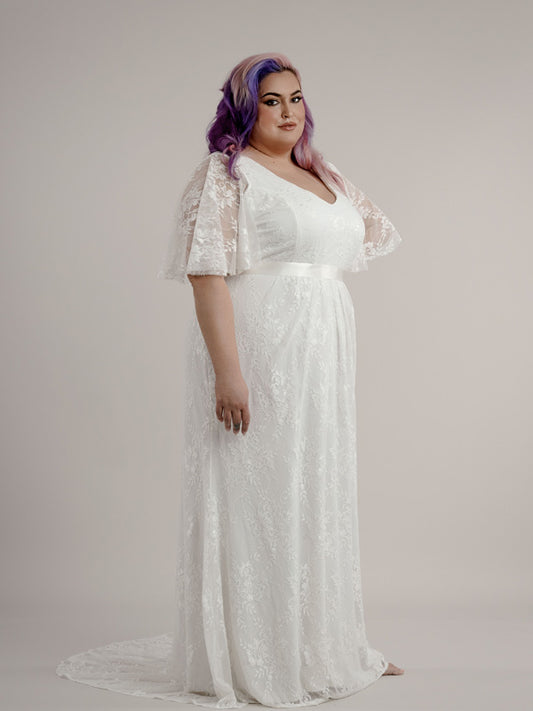 Plus size boho wedding dresses Alicia