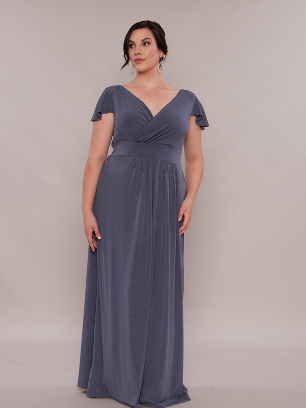 Short sleeve bridesmaids dress