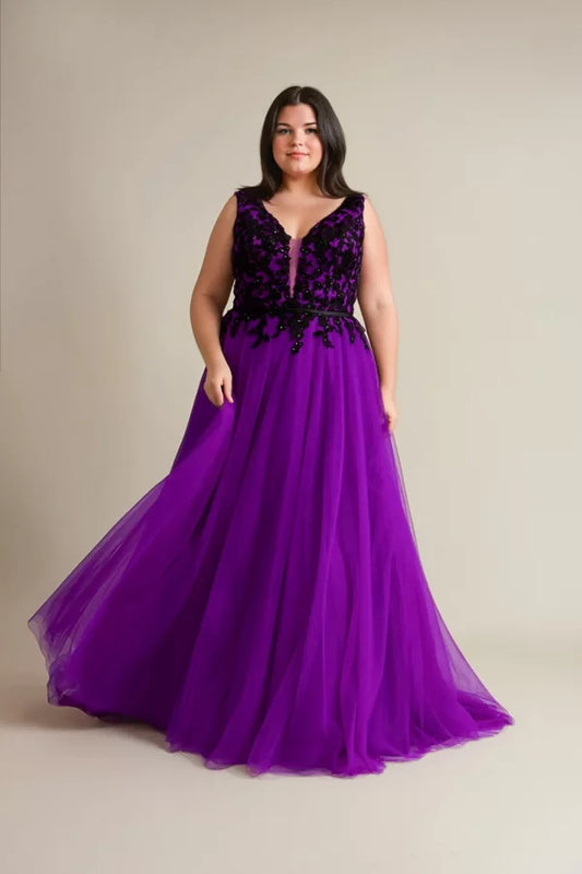 Purple wedding dress