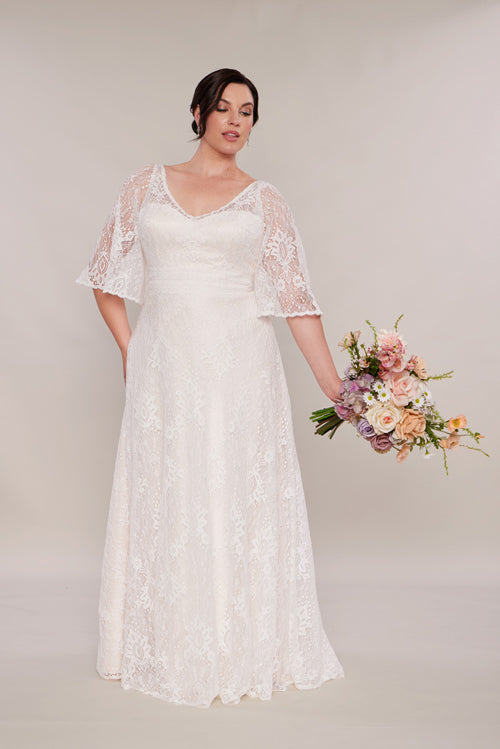 Boho wedding dress with sleeves Exclusive to Perfection Bridal