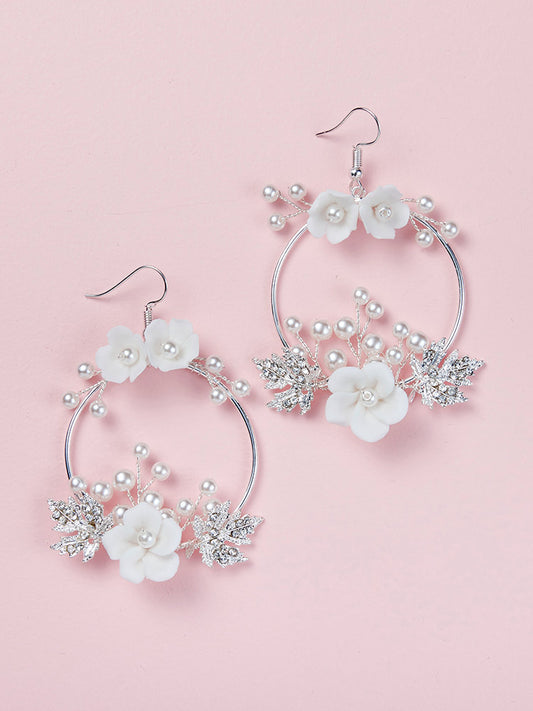 Hoop wedding earrings