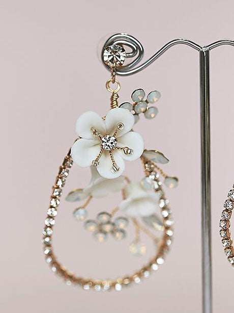 Hoop wedding earrings
