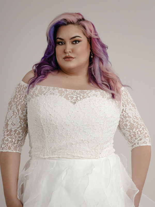 Ivory Lace Jacket Plus Size - Perfection Bridal Australia - Plus Size Perfection Bridal Ivory Lace Jacket Plus Size - Perfection Bridal Australia - Plus Size Perfection Bridal