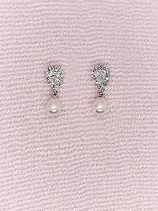 Mystic pearl bridal earrings