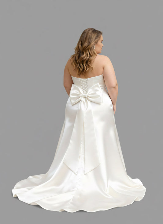 Satin bow for wedding dresses