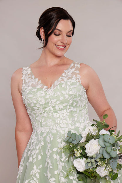 Non Traditional Wedding Dress in Green - Perfection Bridal - Plus Size Perfection Bridal Non Traditional Wedding Dress in Green - Perfection Bridal - Plus Size Perfection Bridal
