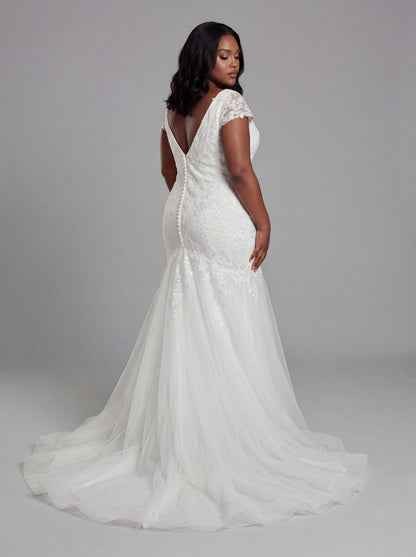 size 18 sale wedding dress worn by bride