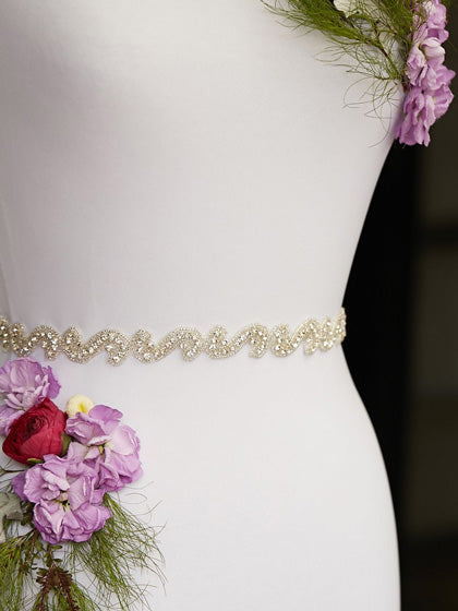 Sabrina larger size wedding dress belt