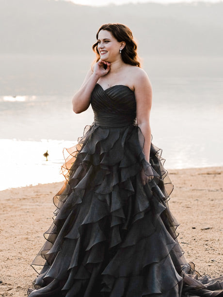 Black Wedding Dress Venus Perfection Bridal Australia Plus